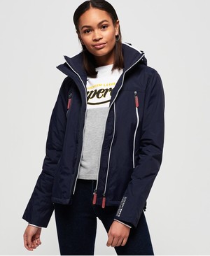 Superdry Pop Cipzár Velocity SD-Windcheater Női Kabát Sötétkék/Fehér | EGRVS5972